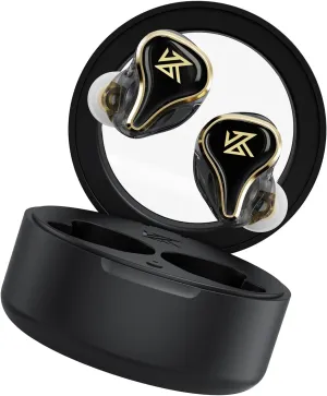 KZ SK10Pro TWS Bluetooth 5.2 Earphone,SK10 PRO Hybrid Driver True Wireless Earbuds, 30h Battery Life, with Smart Touch Control, Quickly Switch Gaming Modes,Support APTX HD Audio/AAC/SBC(Black)