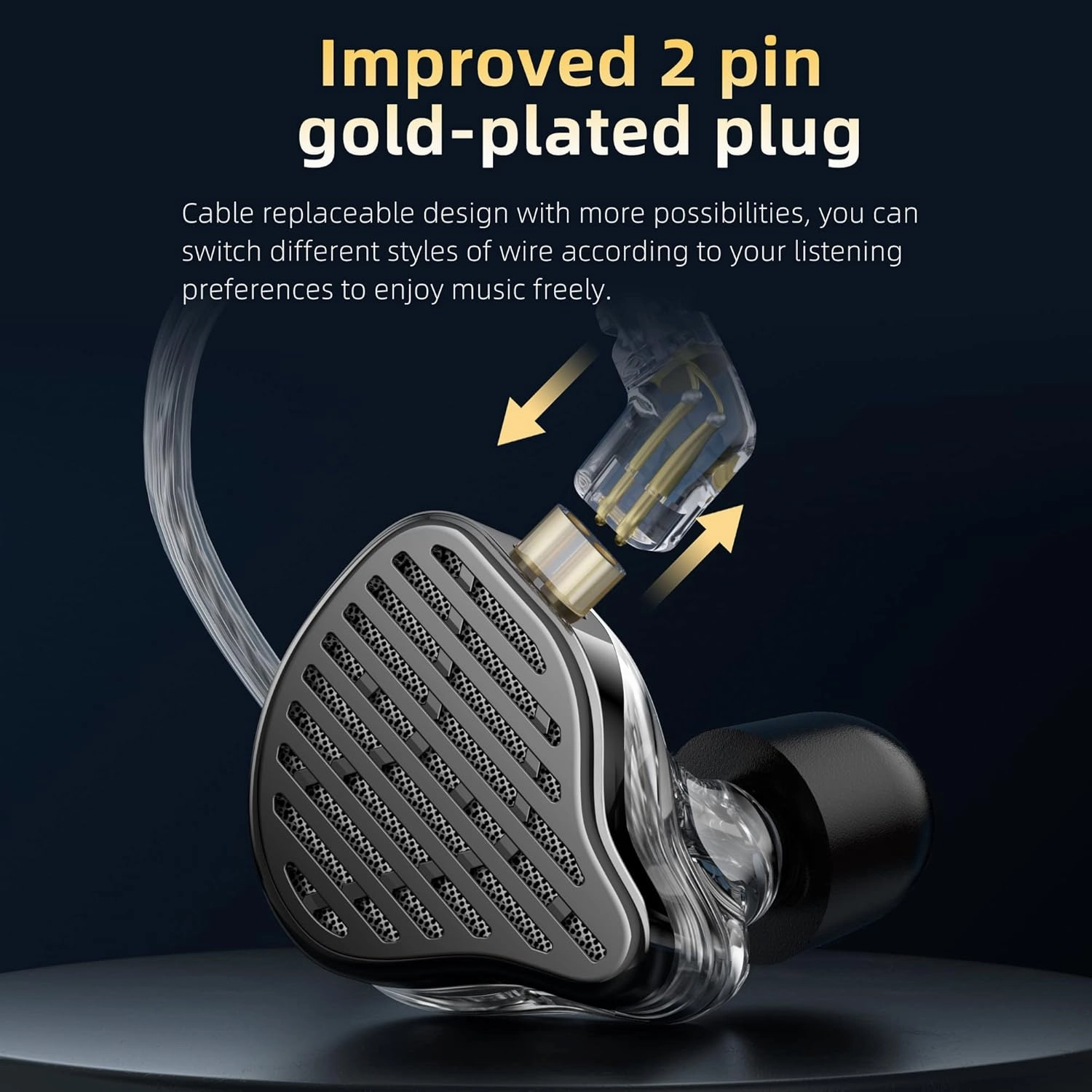 KZ x HBB PR2 IEM Earphones in Ear Monitor Headphones 13.2 Planar Magnetic Driver in Ear Wired Headphones Noise Cancelling HiFi Earbuds for Musicians Singers Detachable 2pins Cable
