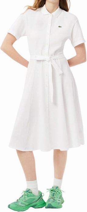 Lacoste Women's Flared Mini Pique Polo Dress