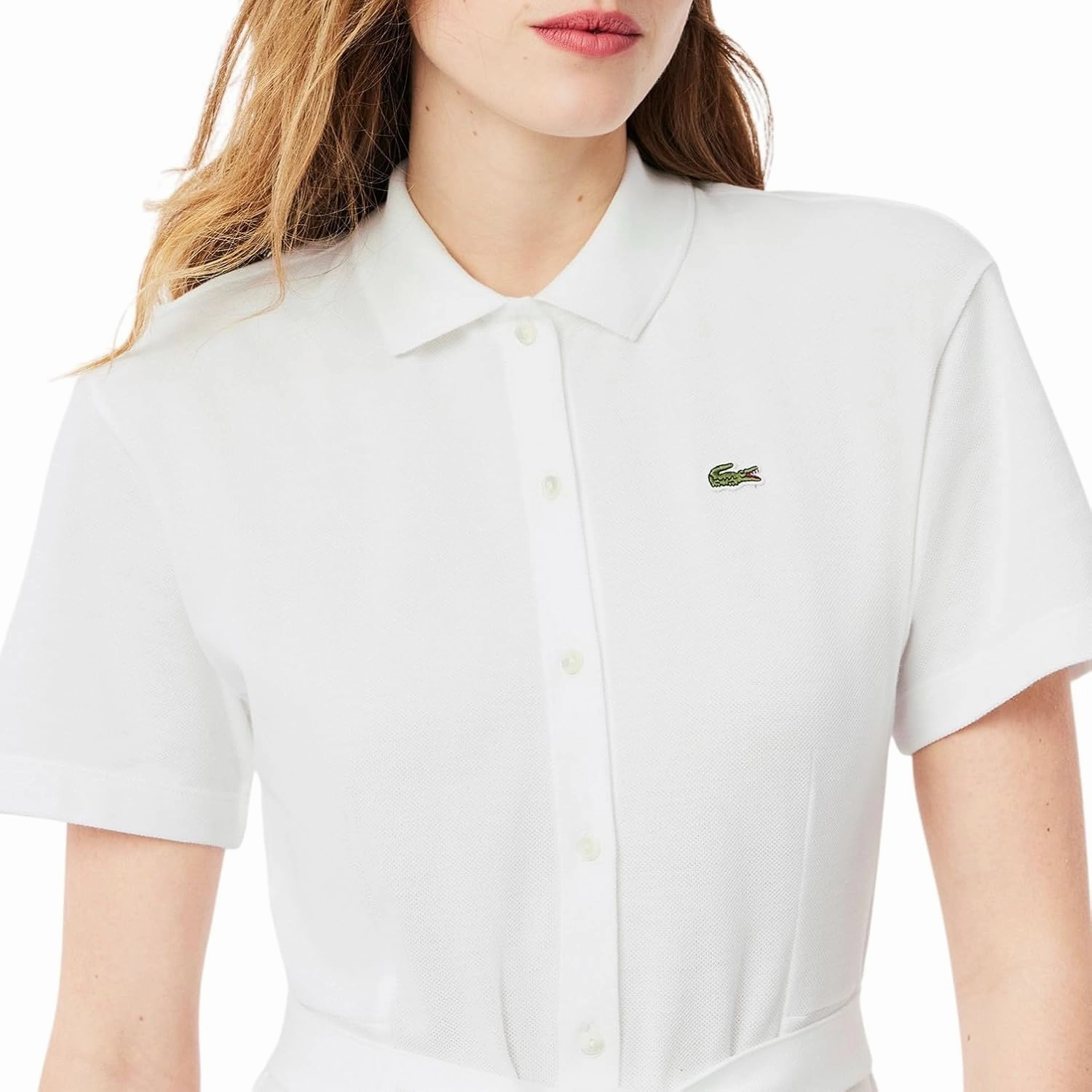 Lacoste Women's Flared Mini Pique Polo Dress