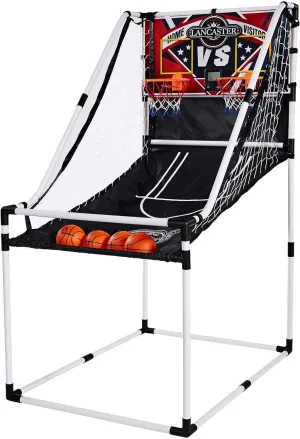 Lancaster 2 Player Junior Home Electronic Scoreboard Arcade Basketball Hoop Game