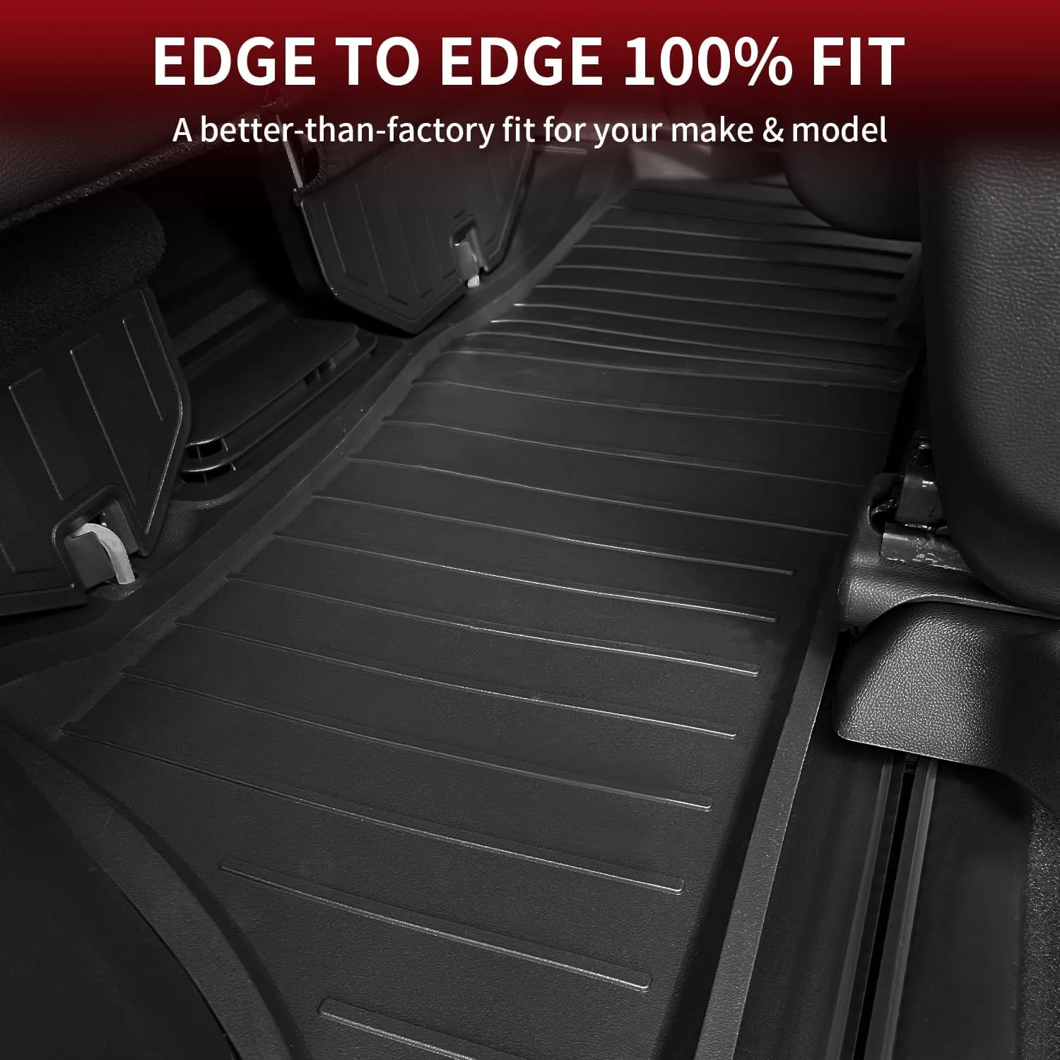 LASFIT Floor Mats for Honda Odyssey 2025 2024 2023 2022 2021 2020 2019 2018 Mini Passenger Van, All Weather TPE Car Liners,1st & 2nd & 3rd Row, Black