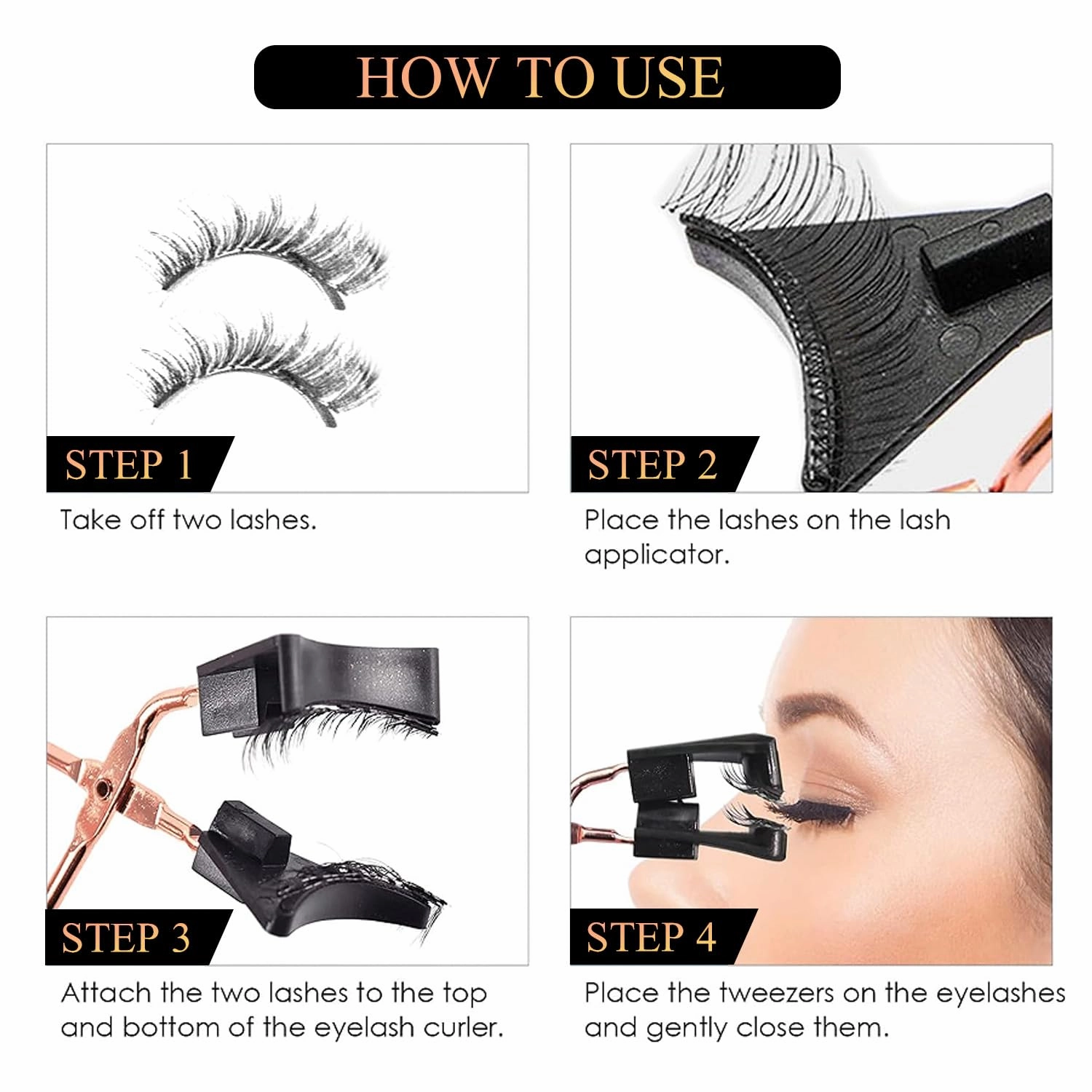 Lashes with Applicator Reusable Lashes No Glue Needed Magnetic Eyelashes without Eyeliner Cat Eye Natural Look Magnetic Eyelashes (Devil Natual)