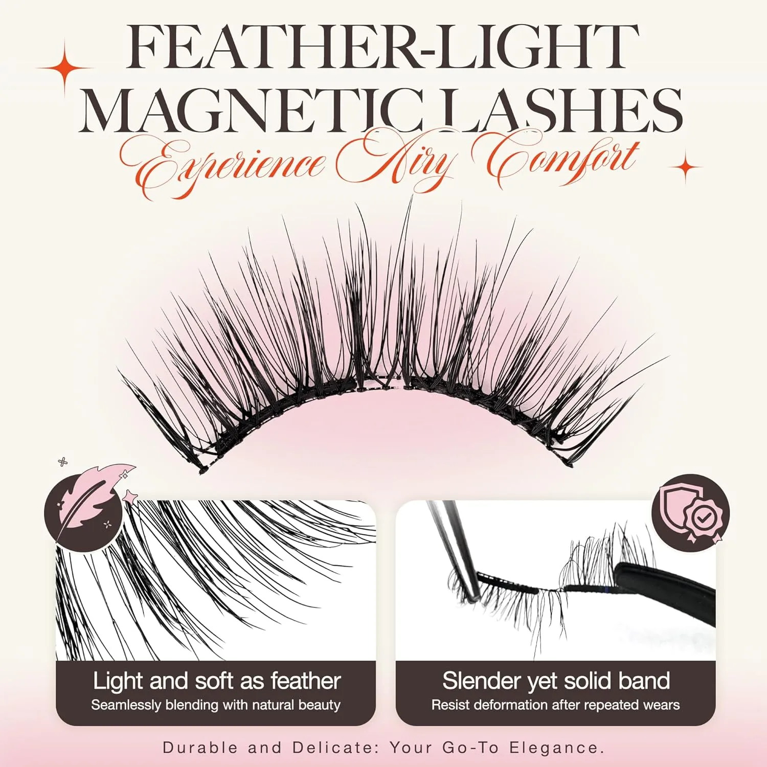 LASHVIEW Upgrade Magnetic Eyelashes with Applicator Reusable Soft Magnetic Eyelashes Natural Look No Glue Needed Lashes Kit Easy to Wear and Remove(A02)