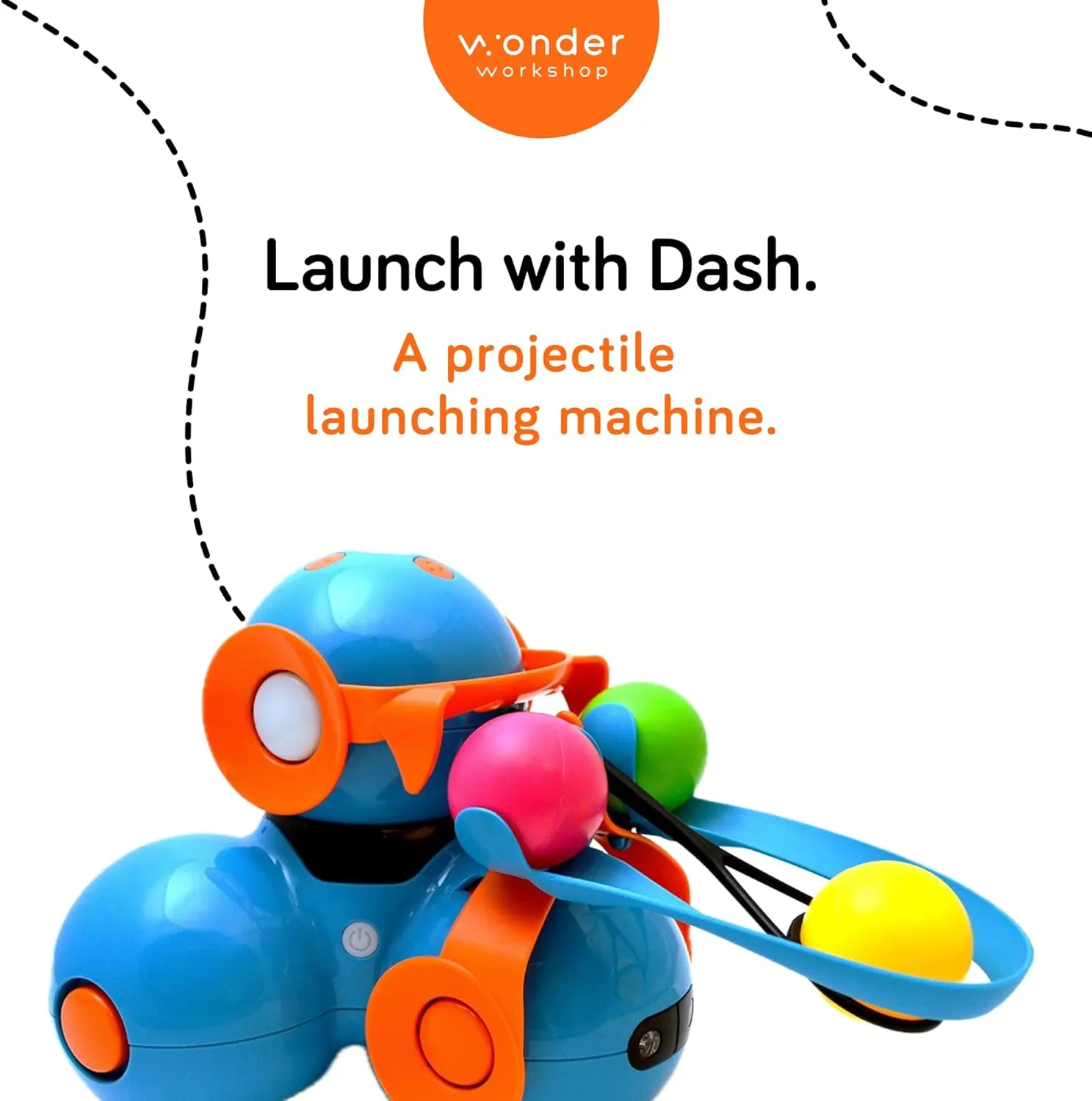 Launcher Accessory for Dash Robot – Turn Dash Robot into a Projectile Launcher– Fun Accessory for STEM Robot Toys for Kids 6 