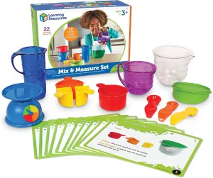 Learning Resources Mix And Measure Activity Set, 22 Pieces, Ages 3 ,Experiment Mixing Tools, Science Toys for Kids,Science Experiments