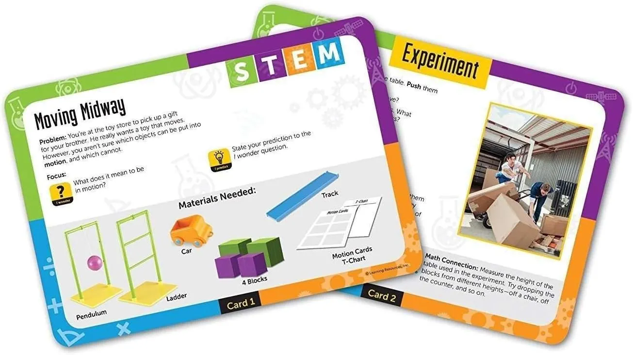 Learning Resources STEM Force & Motion Activity Set, 20 Pieces, Ages 5 