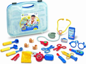 Learning Resources Pretend & Play Doctor Set Blue - 19 Pieces, Ages 3  Doctor Kit for Kids, Toddler Doctor Kit, Toy Medical Kit, Toddler Social Emotional Learning Toys