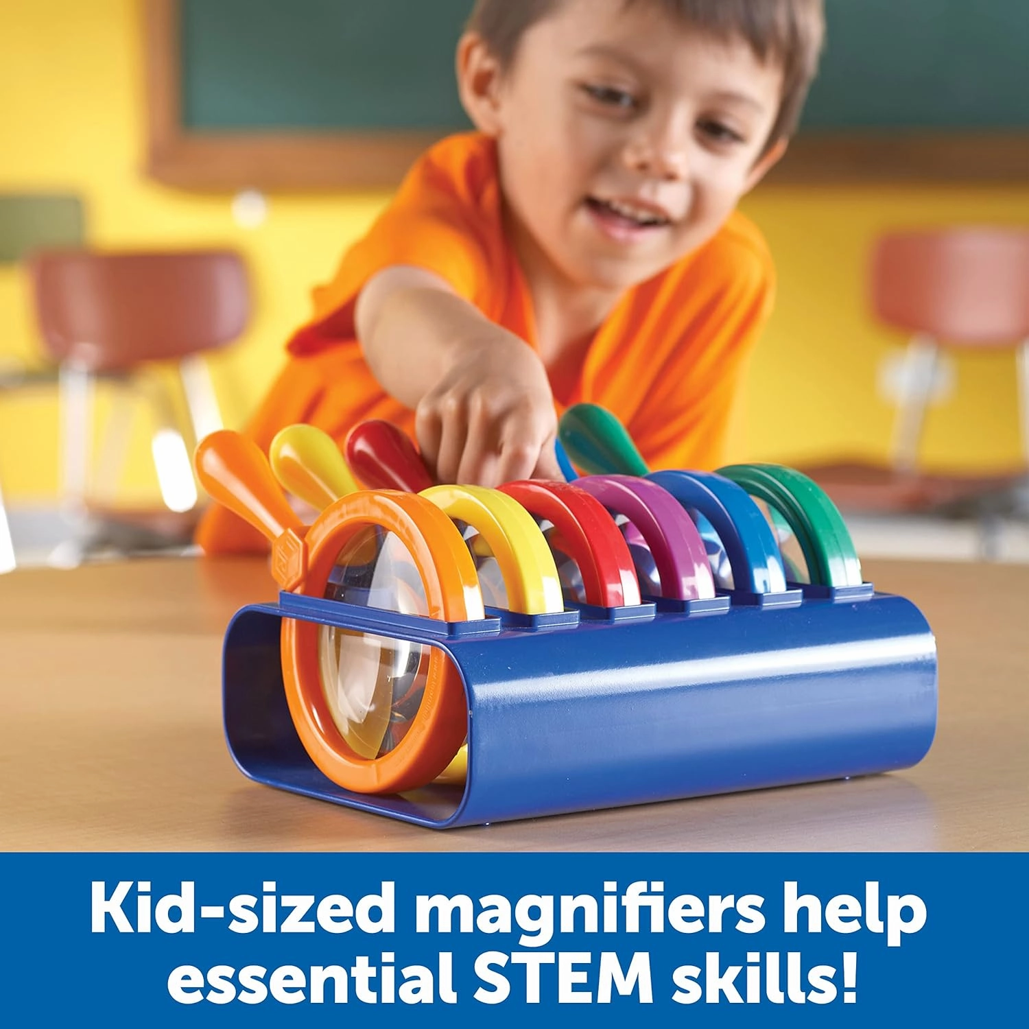 Learning Resources Primary Science Magnifiers (6 Pieces) and Sensory Tubes (Set of 4) for Kids