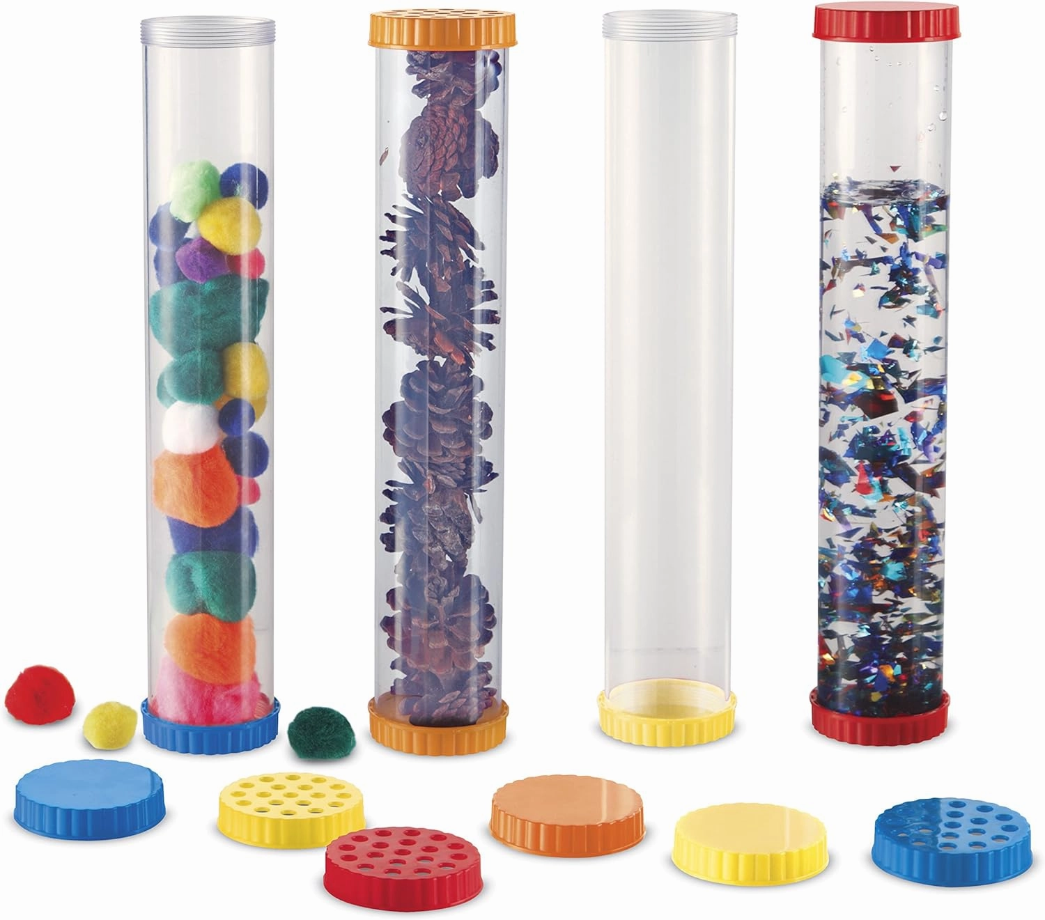 Learning Resources Primary Science Magnifiers (6 Pieces) and Sensory Tubes (Set of 4) for Kids