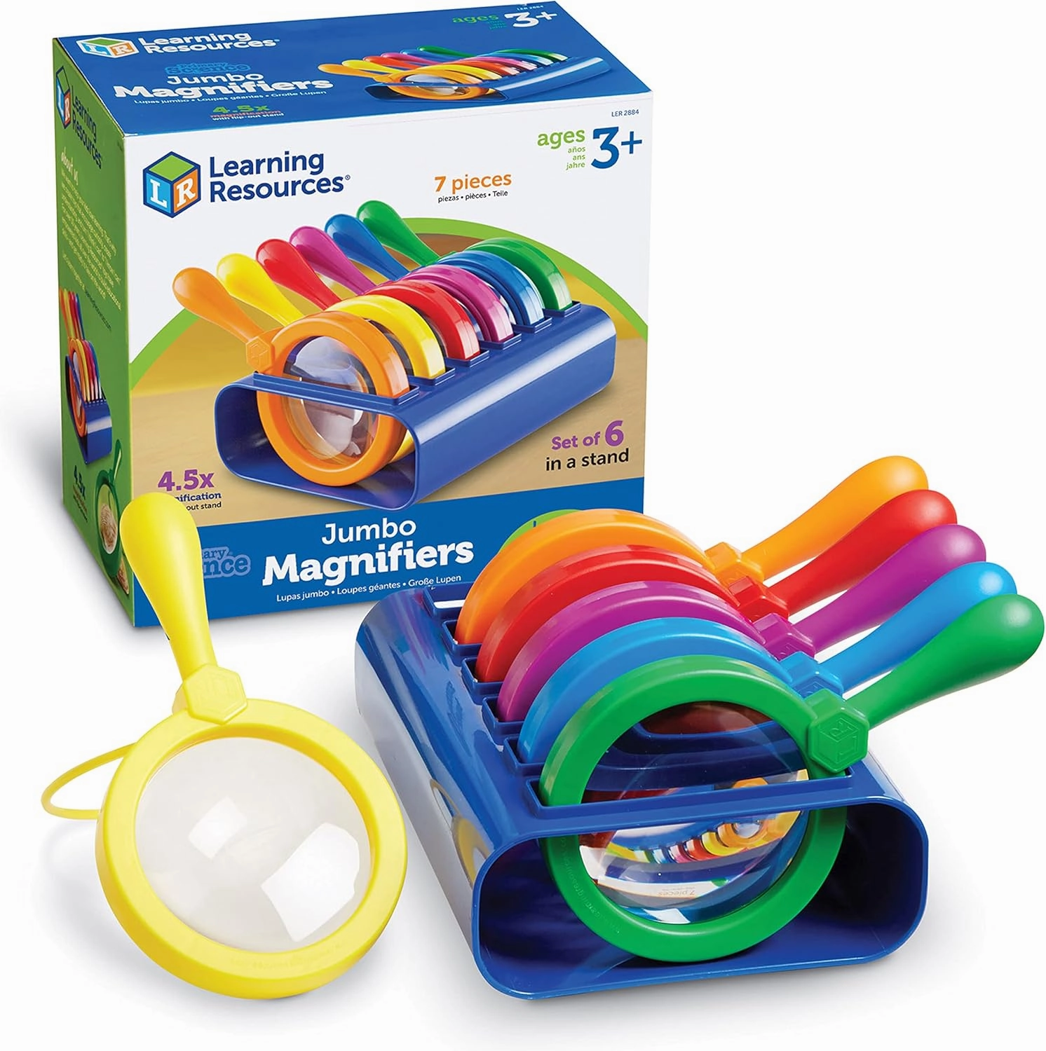 Learning Resources Primary Science Magnifiers (6 Pieces) and Sensory Tubes (Set of 4) for Kids