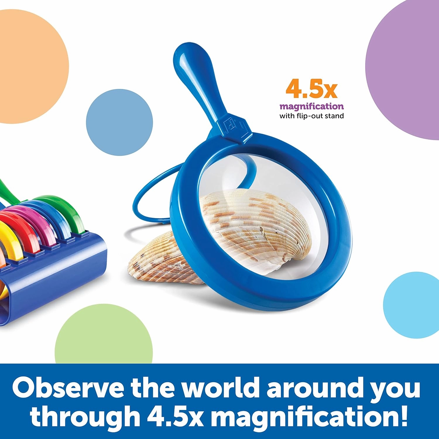 Learning Resources Primary Science Magnifiers (6 Pieces) and Sensory Tubes (Set of 4) for Kids
