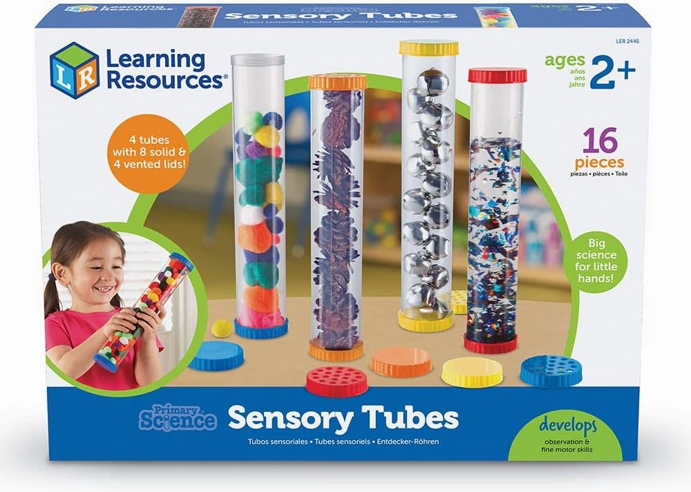 Learning Resources Primary Science Magnifiers (6 Pieces) and Sensory Tubes (Set of 4) for Kids