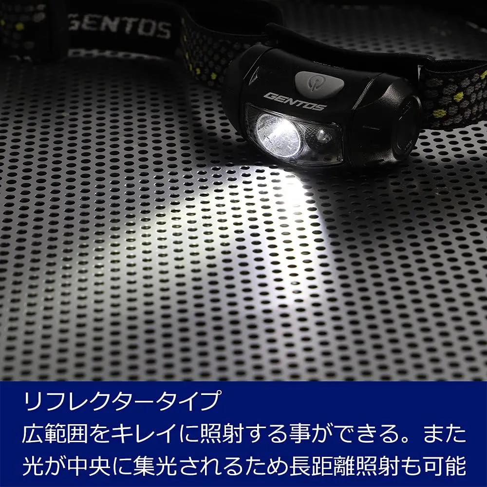 LED Headlight, AA Battery Operated, 120 Lumens, Waterproof, CP-195DB, Outdoor, Disaster Prevention, Red Sub-LED, Black