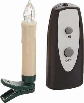 LED Clip-on Taper Faux Wax Drip Candles Set 12 Battery Operated Remote on/Off