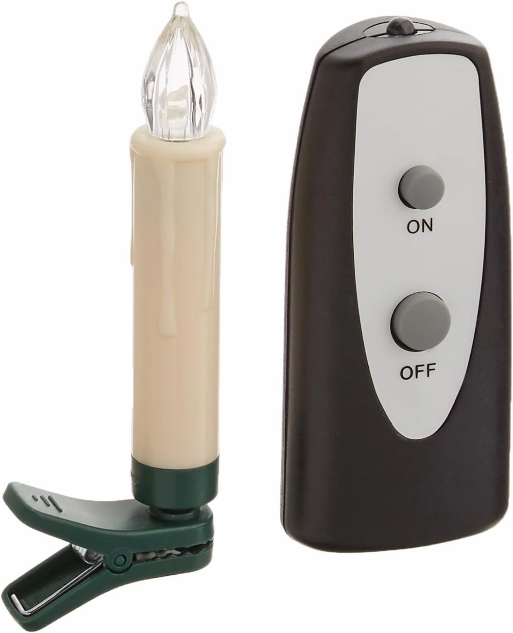 LED Clip-on Taper Faux Wax Drip Candles Set 12 Battery Operated Remote on/Off
