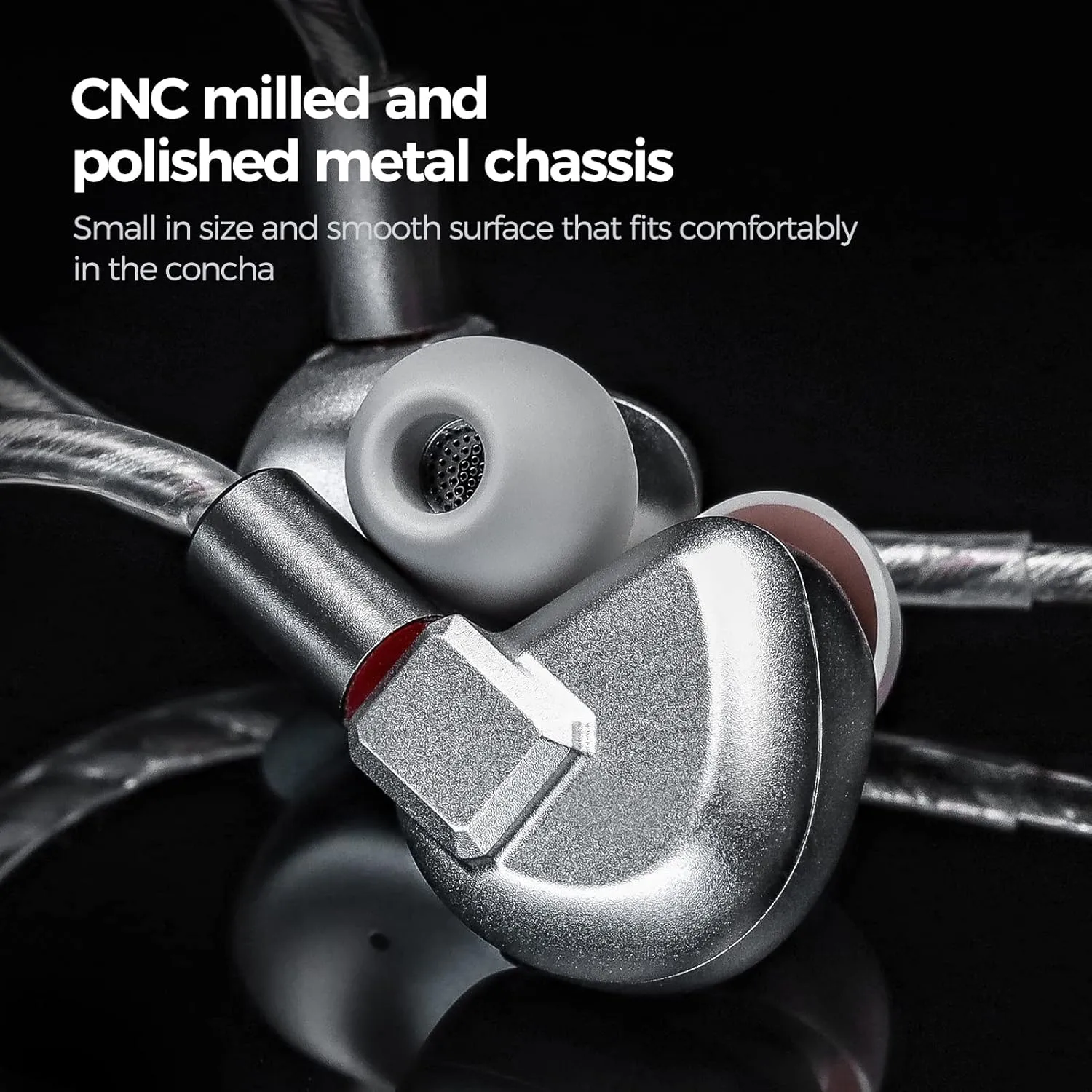 Letshuoer S12 in-Ear Headphones 14.8mm Planar Magnetic Driver Wired in-Ear HiFi Earphones for Smartphones/PC/Tablet (3.5mm Connector, Silver)