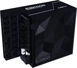 Lian Li Edge Serie - 1000W Full Modular Power Supply (Fan USB Hub Included) - Gold - ATX 3.1 - PCIE 5.1 Support - 12V-2x6 Connector - L-Shape Design for Dual Chamber Case - Black (EG1000G.BH)
