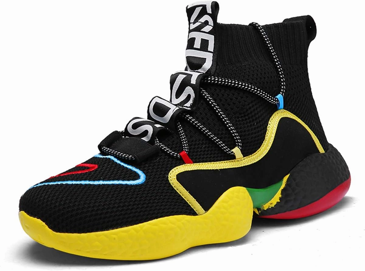 LIBINXIF Women's Men's Upper Light Breathable Fashion Non-Slip Sneakers Comfortable Walking Shoes Couple Shoes Sock Shoes Running Shoes Trainers Shoes Large Shoes