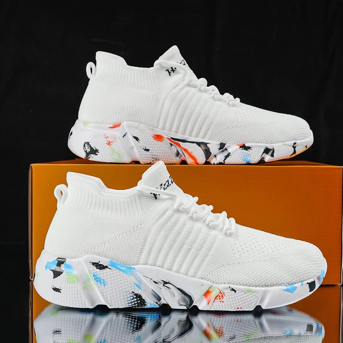 LIBINXIF Womens & Mens Light Breathable Fashion Slip Resistant Sneakers - Comfortable Walking & Running Shoes