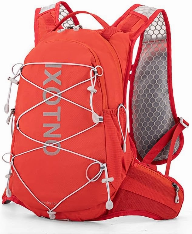 Lightweight Water Bag Backpack, Lightweight Breathable Reflective Marathon Hydration Backpack, Suitable for Running, Hiking, Marathon, Cycling, Mountaineering, Camping