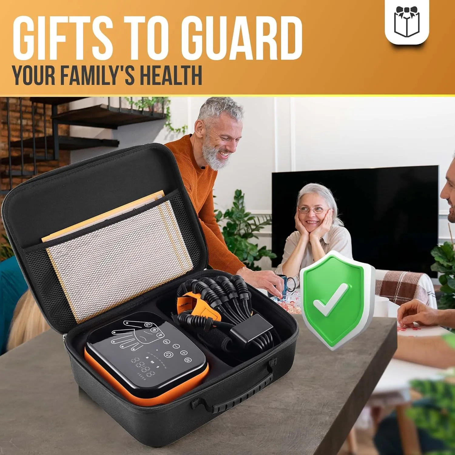 Linkox Hand Rehabilitation Robot Gloves - Robot Hand Glove for Stroke, Paralysis & Arthritis Patients - Includes Black Organizer Bag - Left Hand XL