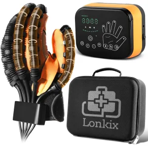 Linkox Hand Rehabilitation Robot Gloves - Robot Hand Glove for Stroke, Paralysis & Arthritis Patients - Includes Black Organizer Bag - Left Hand XL