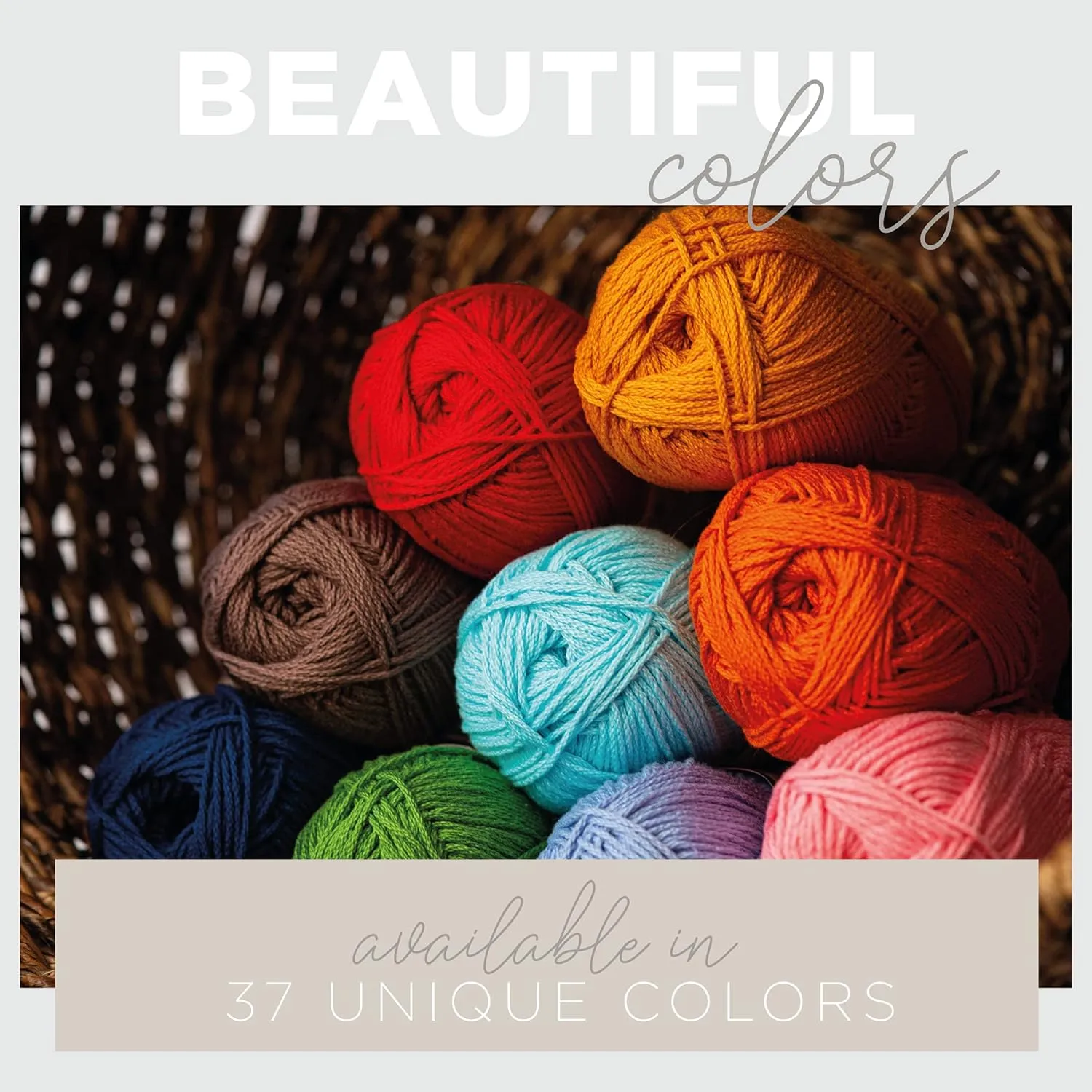 Lion Brand 24/7 Cotton Yarn, Yarn for Knitting, Crocheting, and Crafts, Amber, 3 Pack