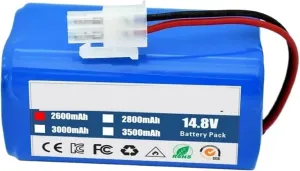 Lithium Battery， Compatible for ILIFE ，A4 A4s V7 A6 V7s Plus Robot Vacuum Cleaner，Compatible for ILife， Real Capacity(2600mah)