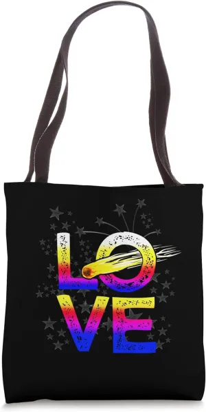 LOVE Meteor Colorful Astronomy Outer Space Meteor Comet Tote Bag