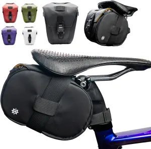Lumiere & Co. Maximus Large Magnetic Bike Seat Bag – Quick-Attach Saddle Bag with AquaGuard Zippers, Secure Under-Seat Storage for Cycling Gear & Accessories
