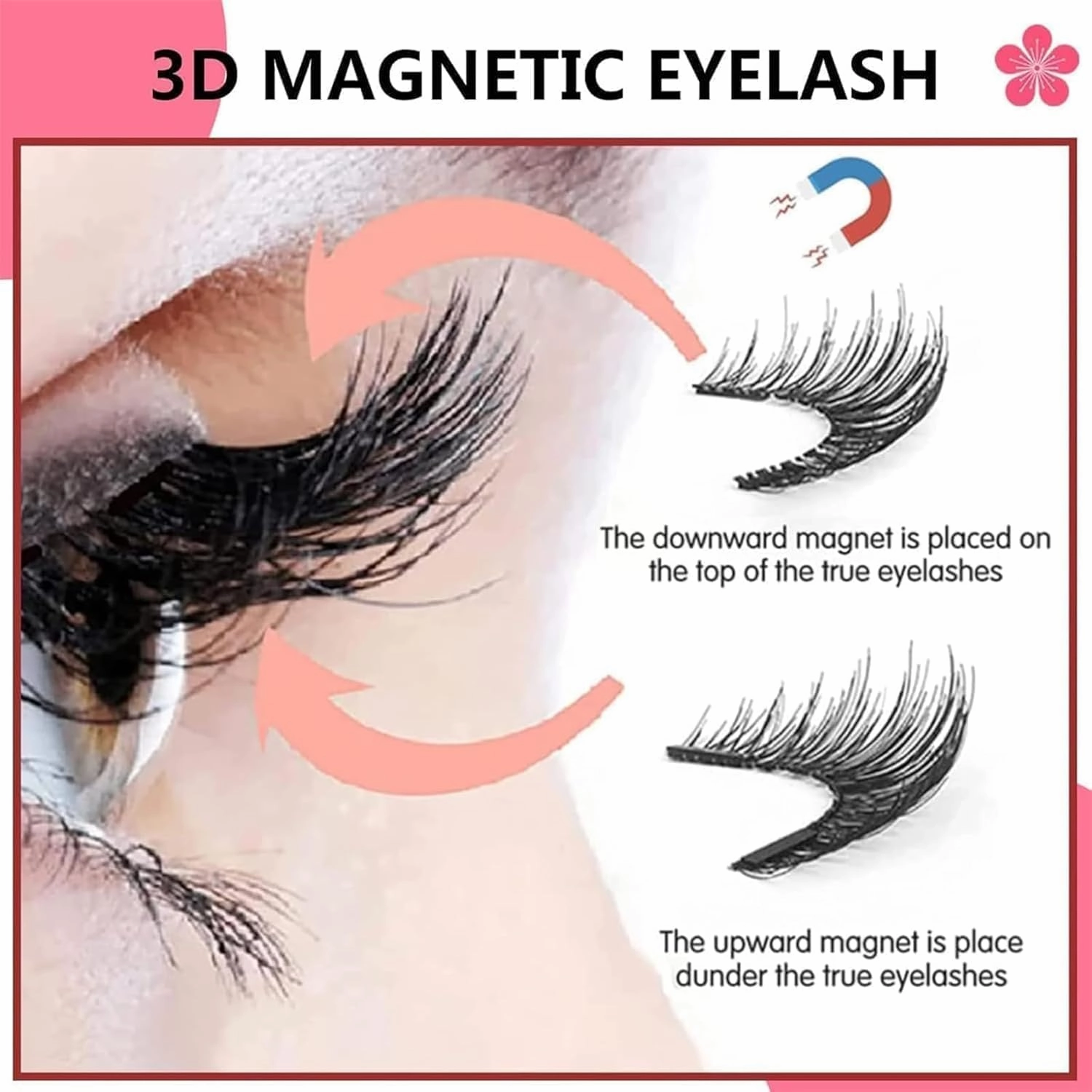 Lumilux Magnetic Eyelashes, Lumilux Lashes, Magnetic Eyelashes with Applicator (Natural)