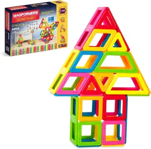Magformers My First 54Pc Set | Magnetic Tiles Building Blocks, Educational STEM Toy Set | Magnetic Building Tiles for Kids to Develop Problem-Solving Abilities and Shape Recognition