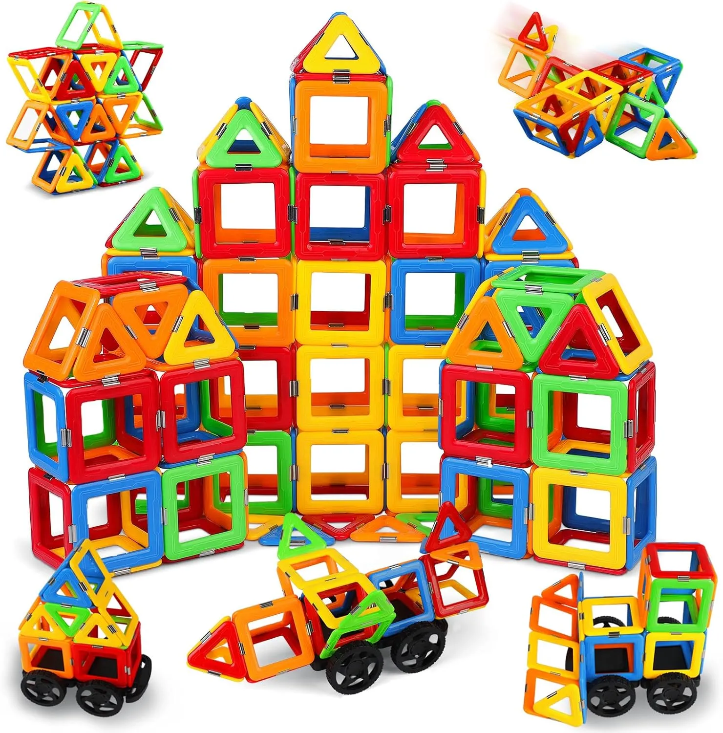 Magnetic Building Blocks 38PCS Magnetic Tiles Toys for 3 4 5 6 7 8 Years Old Boys and Girls STEM Educational Toys Kids Toddlers Children's Birthday for Girls Boys Toy Ages 3 4 5 6 7