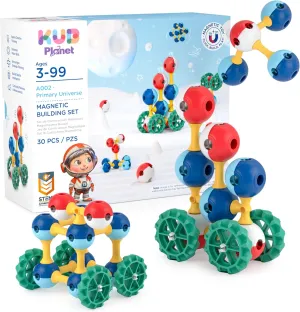 Magnetic Building Set for Kids, STEM Educational Toys for 3  Year Old Boys and Girls, Space Planet Blocks