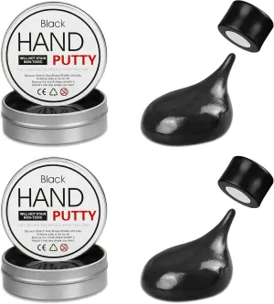 Magnetic Slime Putty, Magnetic Space Putty Slime with Upgraded Magnet Toys for Kids Adults, Fidget Toy Stress Reliever Puddy Toys for Christmas Birthday Gifts Stocking Stuffers (Black,2 Pack)