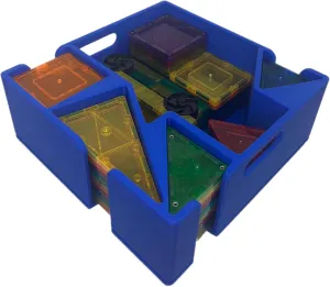 Magnetic Tile Storage - Organizer, Sorter System (Blue)