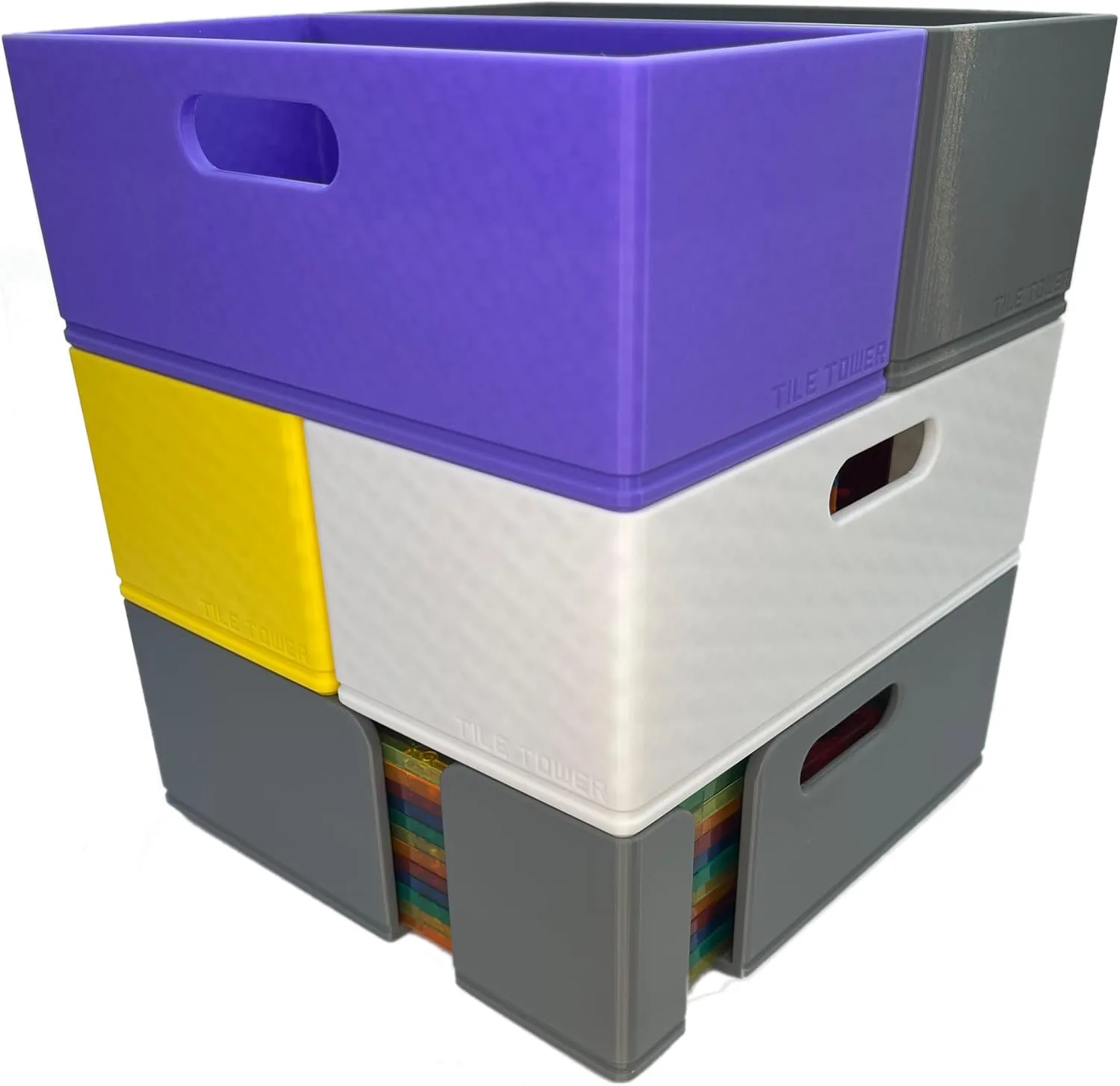 Magnetic Tile Storage - Organizer, Sorter System (Blue)