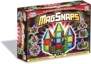MagSnaps Magnetic Construction Set with 100 Pieces, STEM Learning Toy