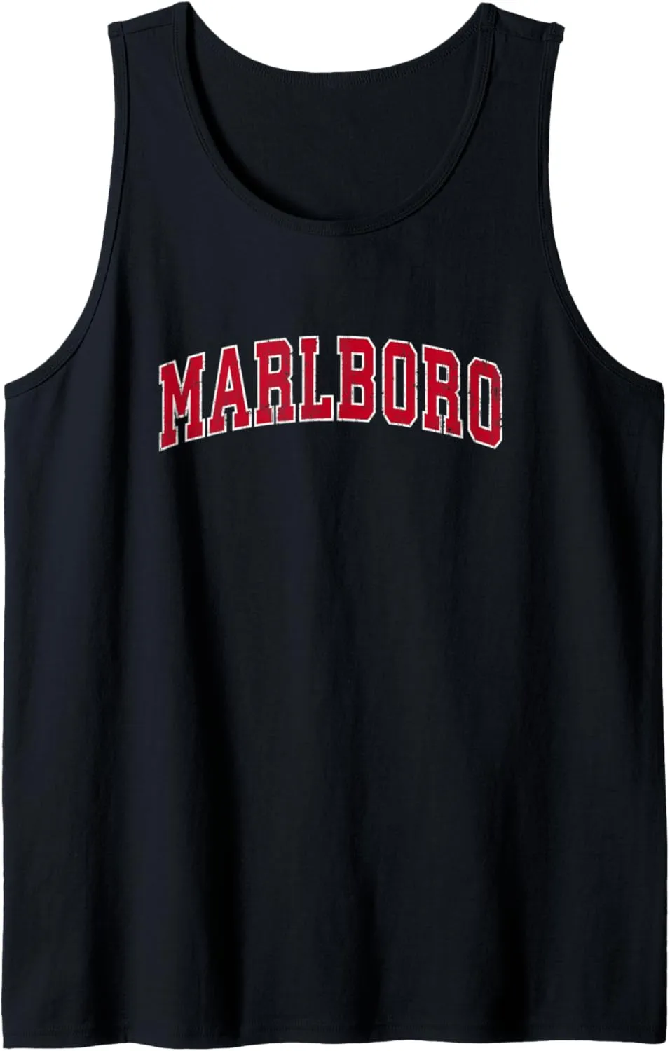 Marlboro New Jersey NJ Vintage Sports Design Red Design Tank Top