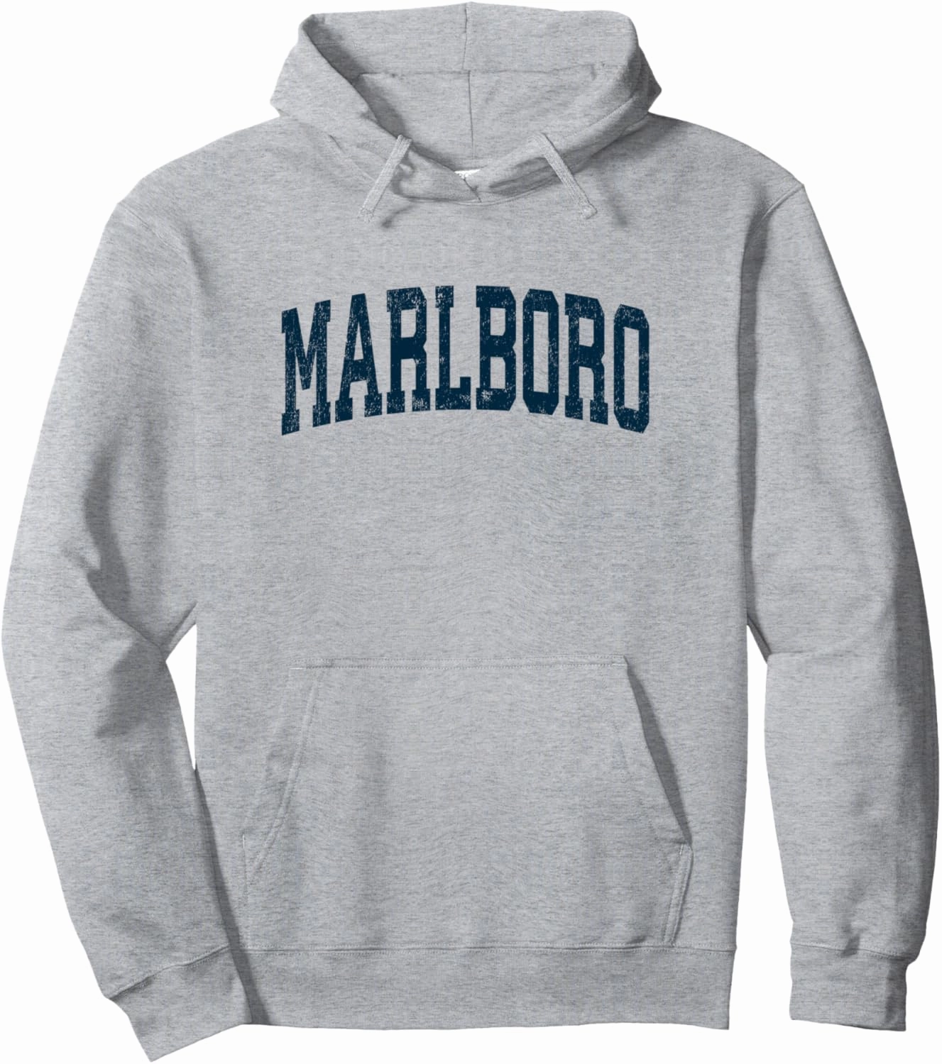 Marlboro New Jersey NJ Vintage Athletic Sports Navy Design Pullover Hoodie