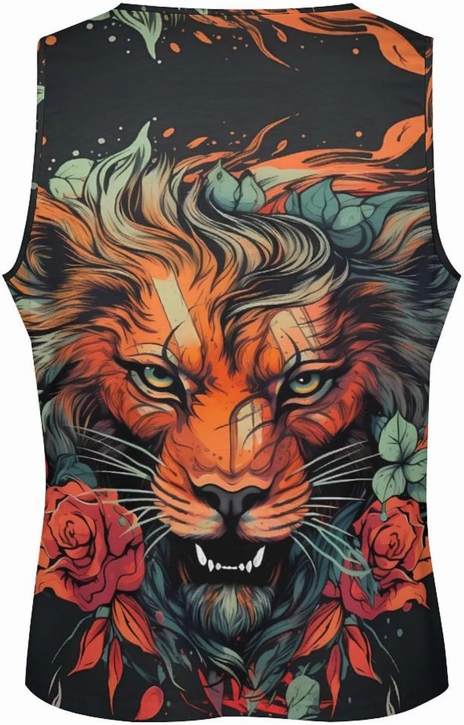 MARSVOVO Tank Tops for Men Animal Print Sport Tank Summer Sleeveless Workout T-Shirts Fitness Vest Athletic Undershirts