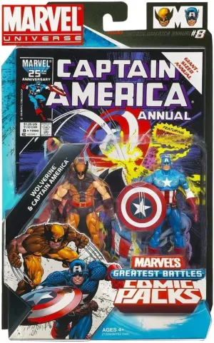 Marvel Comic 2 Pack Wolverine Vs Captain America