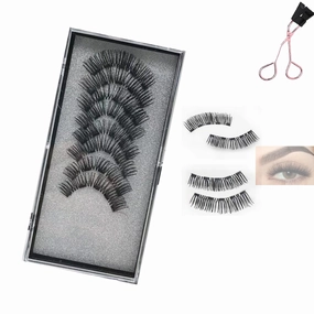 Marvulur Magnetic Eyelashes, Marvulur Reusable Magnetic Eyelash Kit, Natural Look False Eyelashes with Applicator (Luscious)