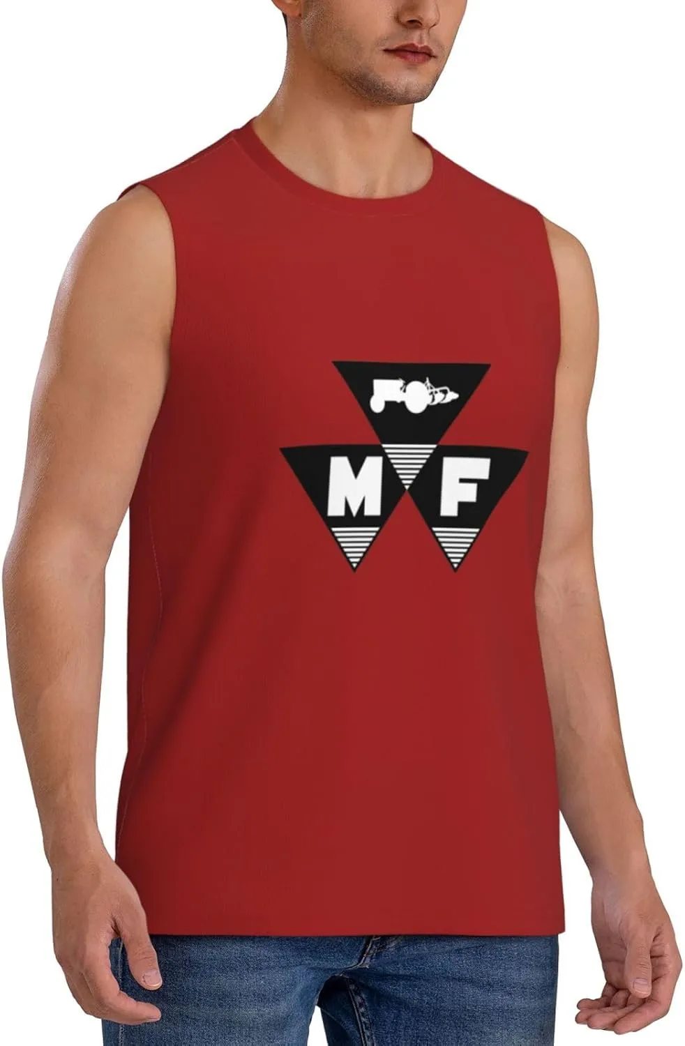 Massey Ferguson Tank Tops Men, Classic Graphic Muscle Tee, Sleeveless T-Shirt for Men