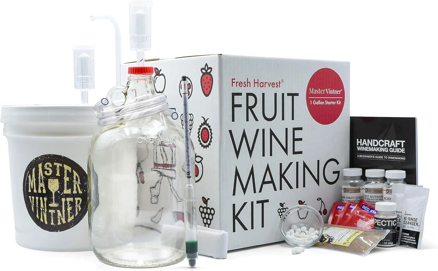 Master Vintner Fresh Harvest One Gallon Small Batch Fruit Wine Making Kit