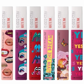 Maybelline New York SuperStay Matte Ink Liquid Lipstick X Ashley Longshore Kit, Range of 6 Shades, 6 Count