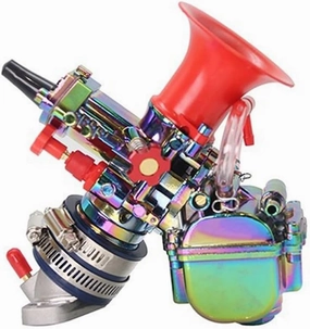 MBROS Carburetor Carb Carburetor Jets YD28/30 Motorcycle Carburetor for Yoshimura for YD-MJN28/30 Dual Stack Carburetor Power Up Kit for ATV Quad Go Kart (Color : 30mm Colorful)