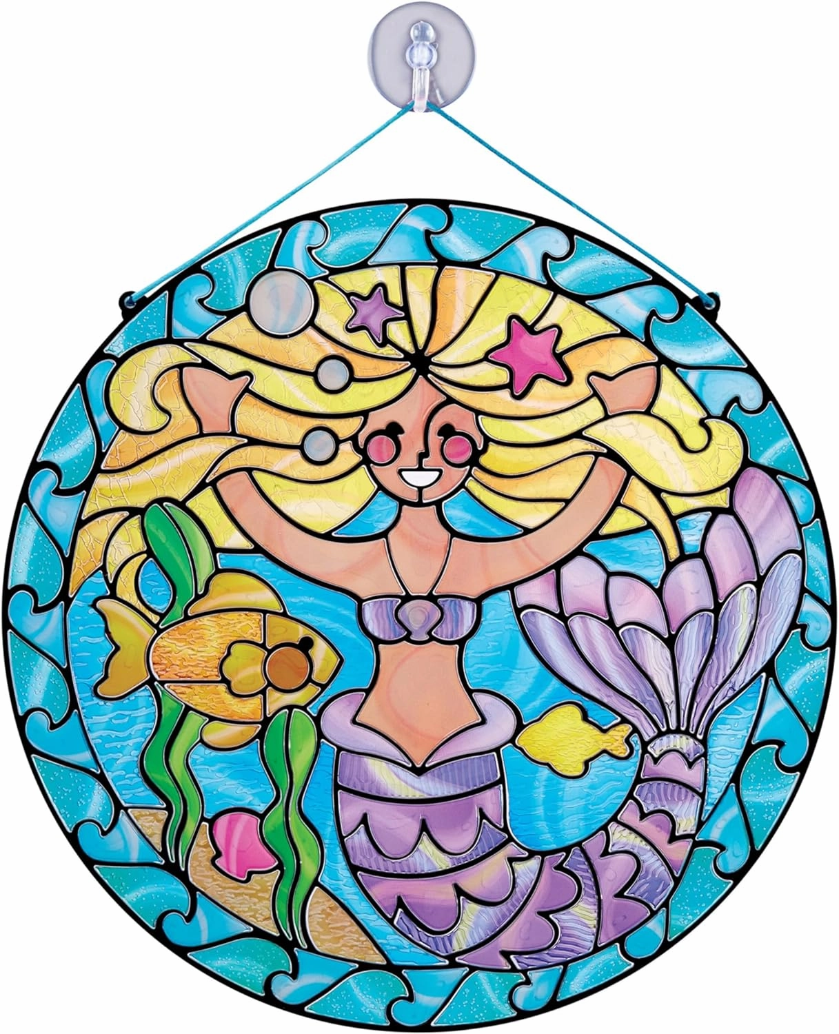 Melissa & Doug Stained Glass Made Easy Activity Kit: Mermaids - 140  Stickers