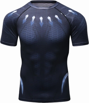 Men's Compression Shirt Short Sleeve Printing Cool Dry T-Shirt Running Sports Baselayer Tee